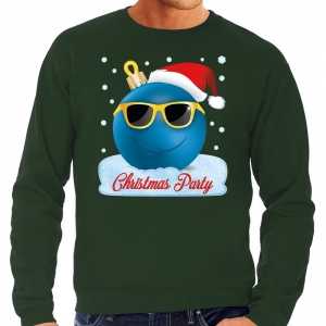 Foute kerst sweater / trui christmas party groen voor heren