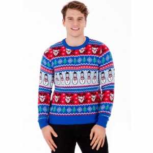 Foute kersttrui comic christmas voor heren