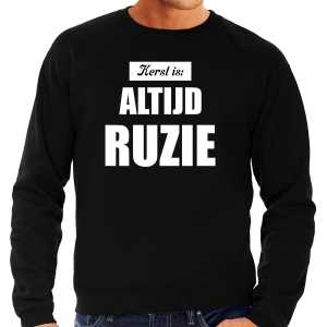 Zwarte foute kersttrui / sweater kerst is: altijd ruzie outfit heren