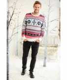 Foute heren kersttrui met noorse print