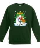 Foute kersttrui kerst vriendjes groen kinderen