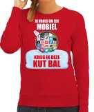 Foute kut kerstbal sweater kersttrui outfit ik vroeg om een mobiel krijg ik deze kut bal rood voor dames