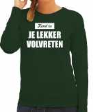 Kerst is je lekker volvreten foute kersttrui kerst outfit groen voor dames