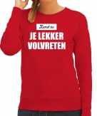 Kerst is je lekker volvreten foute kersttrui kerst outfit rood voor dames