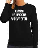 Kerst is je lekker volvreten foute kersttrui kerst outfit zwart voor dames